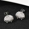 Brass Stud Earrings EJEW-R032-02P-2