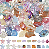 SUNNYCLUE 120Pcs 4 Styles Transparent Glass Beads GLAA-SC0002-53-1