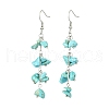 Synthetic Turquoise Dangle Earrings for Women EJEW-TA00553-03-1