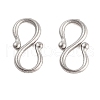 Non-Tarnish 304 Stainless Steel S-Hook Clasps STAS-L082-001P-01-1