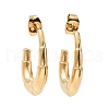 Ion Plating(IP) 304 Stainless Steel Croissant Stud Earrings EJEW-G293-27G-1