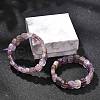 Natural Amethyst Beaded Stretch Bracelets for Women Men BJEW-M049-11C-1