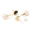 Natural Pearl & Tiger Eye Dangle Stud Earrings EJEW-K252-06G-2