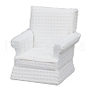 Wood & Fabric Armchair Sofa Miniature Ornaments PW-WG887AE-01-1