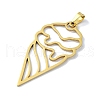 304 Stainless Steel Pendants STAS-C097-15G-2