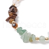 Chakra Natural Rose Quartz & Amethyst & Apatite & Aquamarine & Green Aventurine & Tiger Eye & Carnelian Chip Beaded Bracelets for Women BJEW-JB11741-02-3