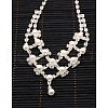Iron Rhinestone Bridal Jewelry Sets: Necklaces SJEW-K007-04S-3