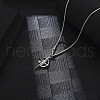 Stainless Steel Moon & Cross Pendant Necklace PW-WG47381-01-3