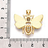 Brass Micro Pave Clear Cubic Zirconia Pendants KK-N268-61G-3