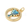 Brass Micro Pave Cubic Zirconia Pendants KK-K385-133G-2