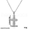 Stainless Steel Religion Cross Pendant Necklaces for Women GI0584-1-2