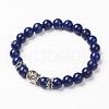 Natural Lapis Lazuli(Dyed) Stretch Bracelets BJEW-JB03251-03-1