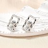 Brass Stud Earrings EJEW-G432-01P-1
