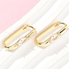 Rectangle Brass Micro Pave Clear Cubic Zirconia Hoop Earrings EJEW-Z102-23G-3