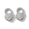 Brass Micro Pave Cubic Zirconia Lobster Claw Clasps KK-F893-05P-1