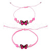 Adjustable Nylon Braided Bead Bracelets BJEW-TA00479-2