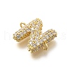 Brass Micro Pave Cubic Zirconia Letter Links KK-I717-04N-2