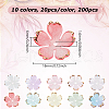 DELORIGIN 200Pcs 10 Colors Resin Bead Caps FIND-DR0001-40-2