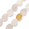 Natural White Agate Beads Strands G-P559-B11-01-2