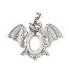 Brass Pendant Cabochon Settings KK-S521-17C-P-1