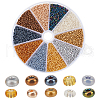 HOBBIESAY 10 Styles 6660 Pcs Glass Seed Beads SEED-HY0001-16-1