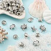 40Pcs 8 Styles Tibetan Style Alloy Beads TIBE-YW0001-64-4