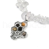 Natural Gemstone Chip Beaded Stretch Bracelets BJEW-JB11193-02-3