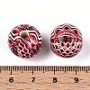 Bohemian Style Printed Schima Wood Beads WOOD-T032-31D-3