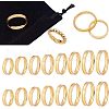 Unicraftale 16pcs 8 Size 201 Stainless Steel Grooved Finger Ring for Women RJEW-UN0002-38G-1