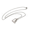 304 Stainless Steel Forever in My Heart Keepsake Ashes Memorial Pendant Necklaces NJEW-P326-04P-4