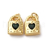Brass Micro Pave Cubic Zirconia Pendants KK-P308-13G-1