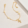 Brass and Iron Dolphin Charm Anklets for Women Daily and Vacation Wear MA0830-5