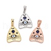 Brass Cubic Zirconia Pendants KK-A156-17M-1