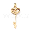 Brass Micro Pave Cubic Zirconia Pendants ZIRC-L100-061G-3
