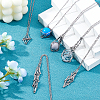 3Pcs 3 Styles 304 Stainless Steel Macrame Pouch Cable Chain Necklace Making NJEW-FH00004-5