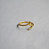 Brass Micro Pave Clear Cubic Zirconia Cuff Rings for Women WG54647-11-1