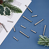 SUPERFINDINGS 12Pcs 2 Styles Alloy Cord Ends FIND-FH0008-98-4