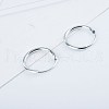 925 Sterling Silver Hoop Earrings EJEW-BB47660-C-1