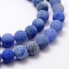 Frosted Natural Agate Beads Strands G-F367-10mm-01-3