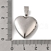 316 Stainless Steel Locket Pendants STAS-C123-02B-P-3
