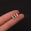 316L Surgical Stainless Steel Micro Pave Clear Cubic Zirconia Cartilage Earrings WG35DE6-12-1