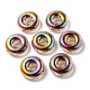 UV Plating Rainbow Iridescent Acrylic Beads OACR-P010-17C-2