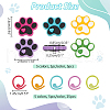  Dog Paw Print Silicone Knitting Needle Stoppers DIY-NB0010-74-2