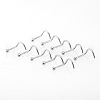 10Pcs 316L Surgical Stainless Steel Round Ball Fishtail Nose Rings WGE39F7-02-5