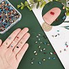CREATCABIN 800Pcs 8 Colors 2-Hole Glass Seed Beads SEED-CN0001-05-5