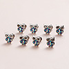 Owl Brass Micro Pave Colorful Cubic Zirconia Lip Labrets FS-WGE9253-01-2