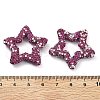 Star Shape Polymer Clay Rhinestone Beads CLAY-NH0001-06O-3