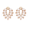 Brass Micro Pave Clear Cubic Zirconia Pendants KK-T060-33G-RS-1