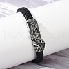 Braided Microfiber Leather Cord Bracelets BJEW-D304-09AS-4