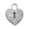 Brass Micro Pave Clear Cubic Zirconia Pendants KK-M275-59P-1